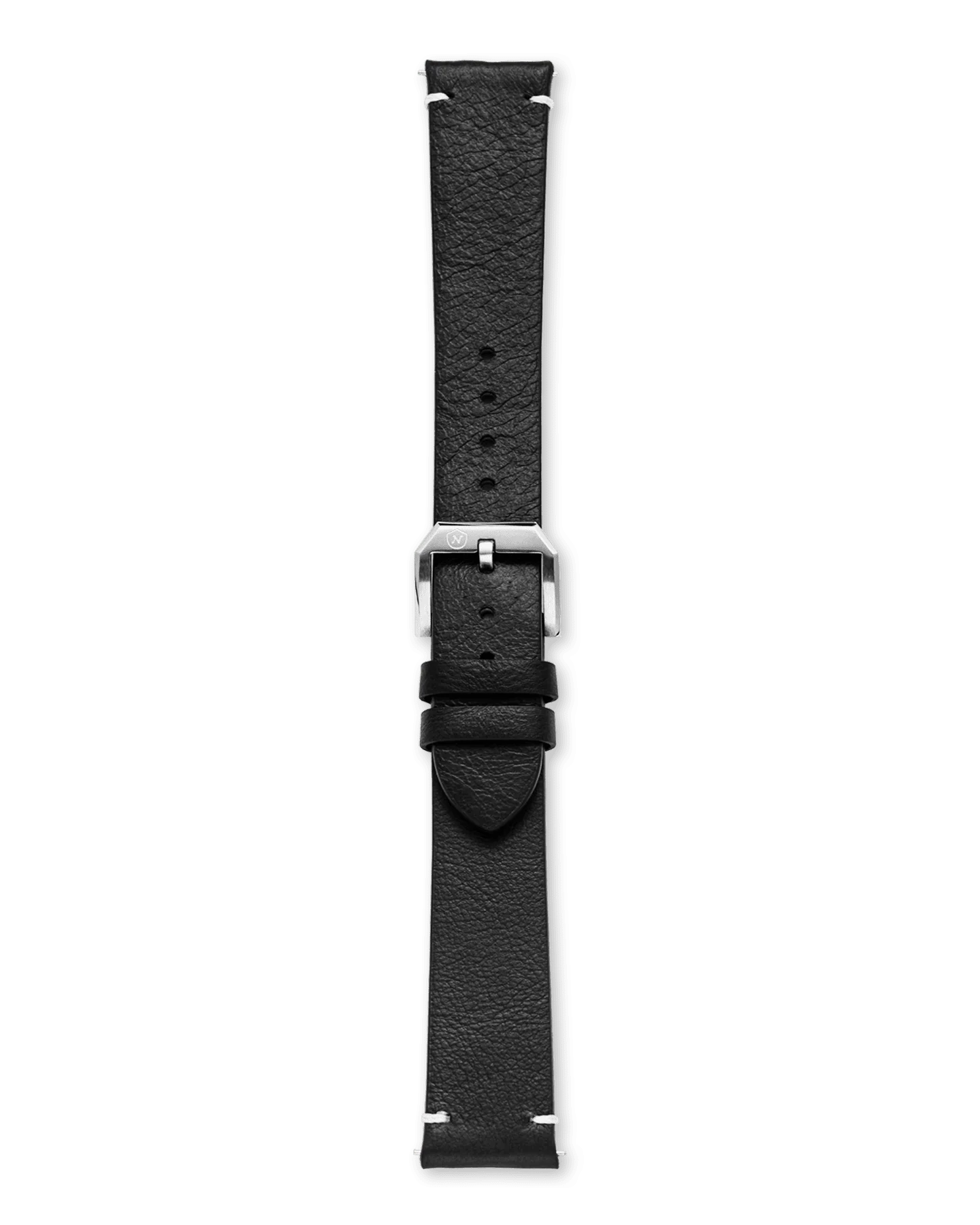 BLACK LEATHER  WHITE STITCHING - AUTOCHRON