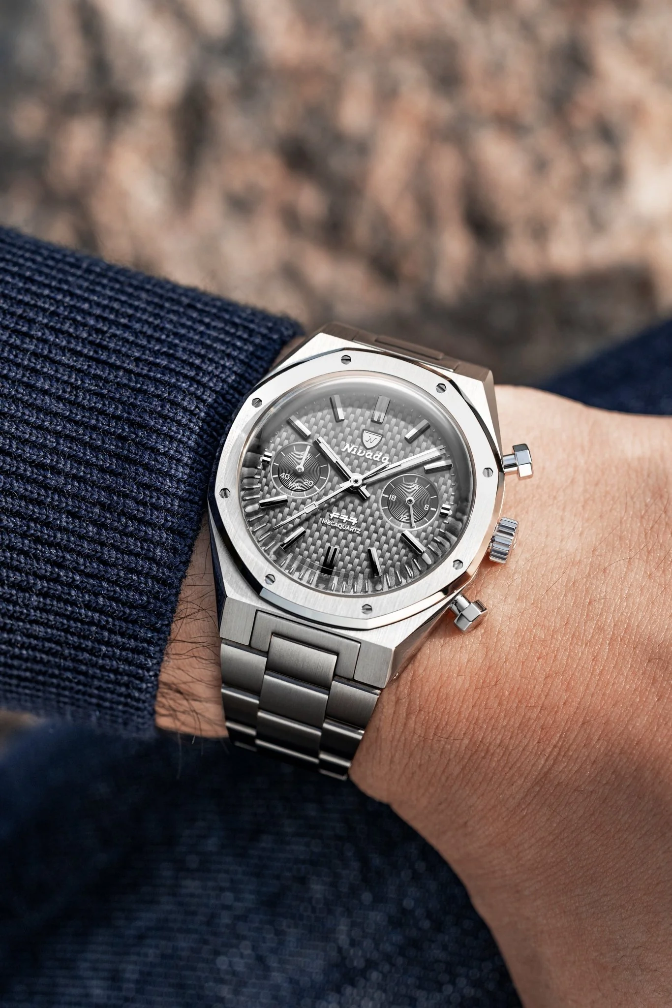 F77 SST CHRONO MECAQUARTZ GREY MK2 - 38MM - Image 3