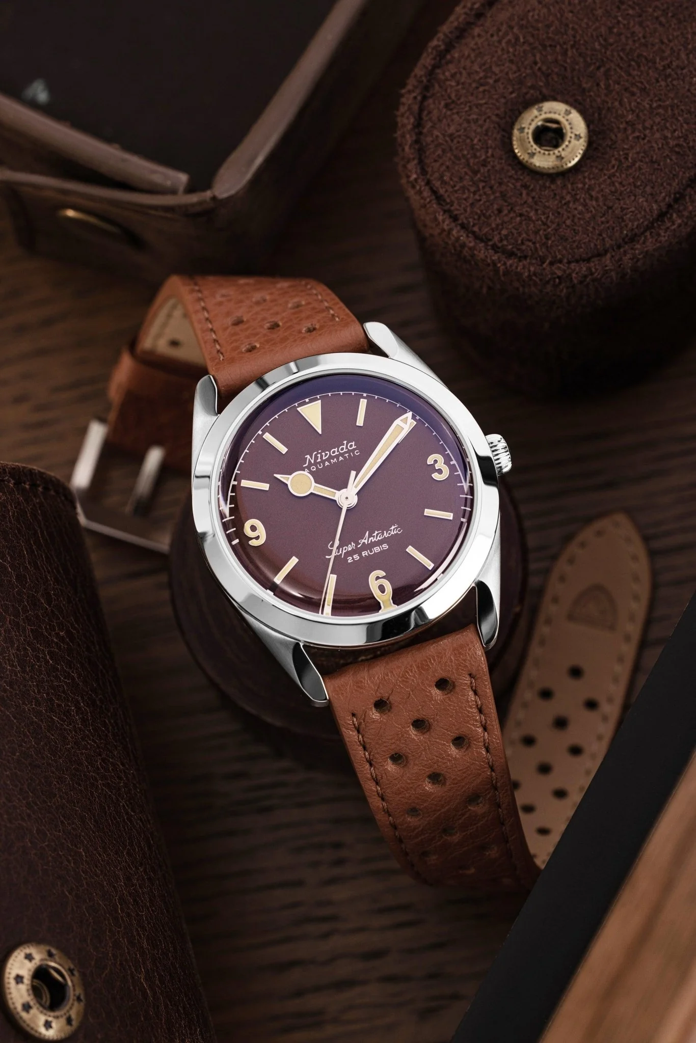 SUPER ANTARCTIC 3.6.9 BROWN NO VINTAGE EFFECT - BEIGE LUMINOUS - 38mm - Image 9