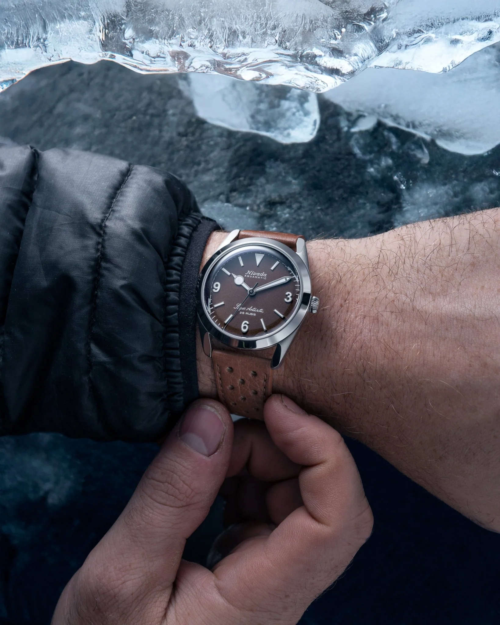 SUPER ANTARCTIC 3.6.9 BROWN NO VINTAGE EFFECT - WHITE LUMINOUS - 38mm - Image 3