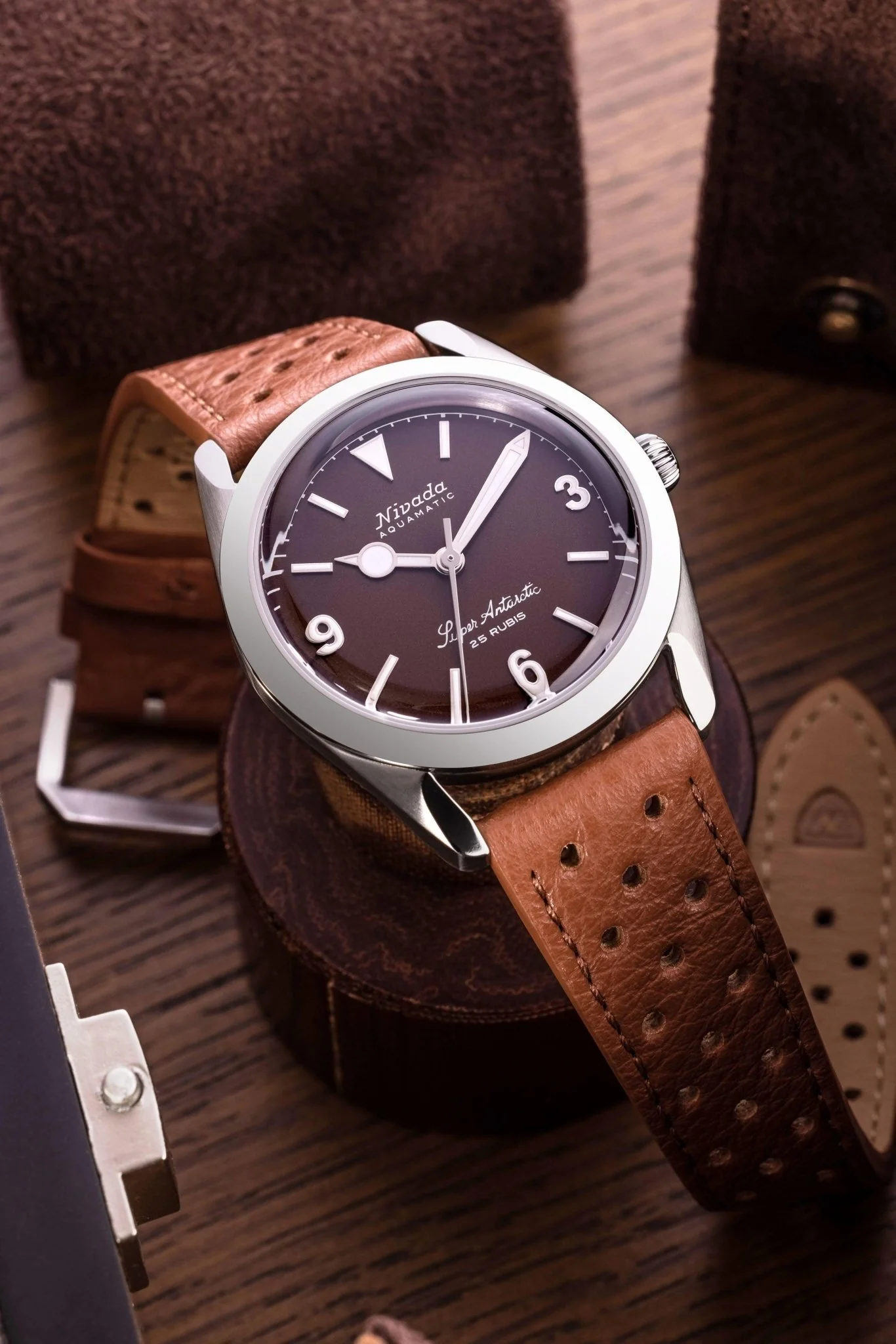 SUPER ANTARCTIC 3.6.9 BROWN NO VINTAGE EFFECT - WHITE LUMINOUS - 38mm - Image 9